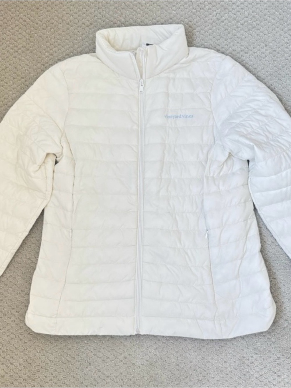 NWT Vineyard Vines Women's White Quilted Packable Puffer Jacket